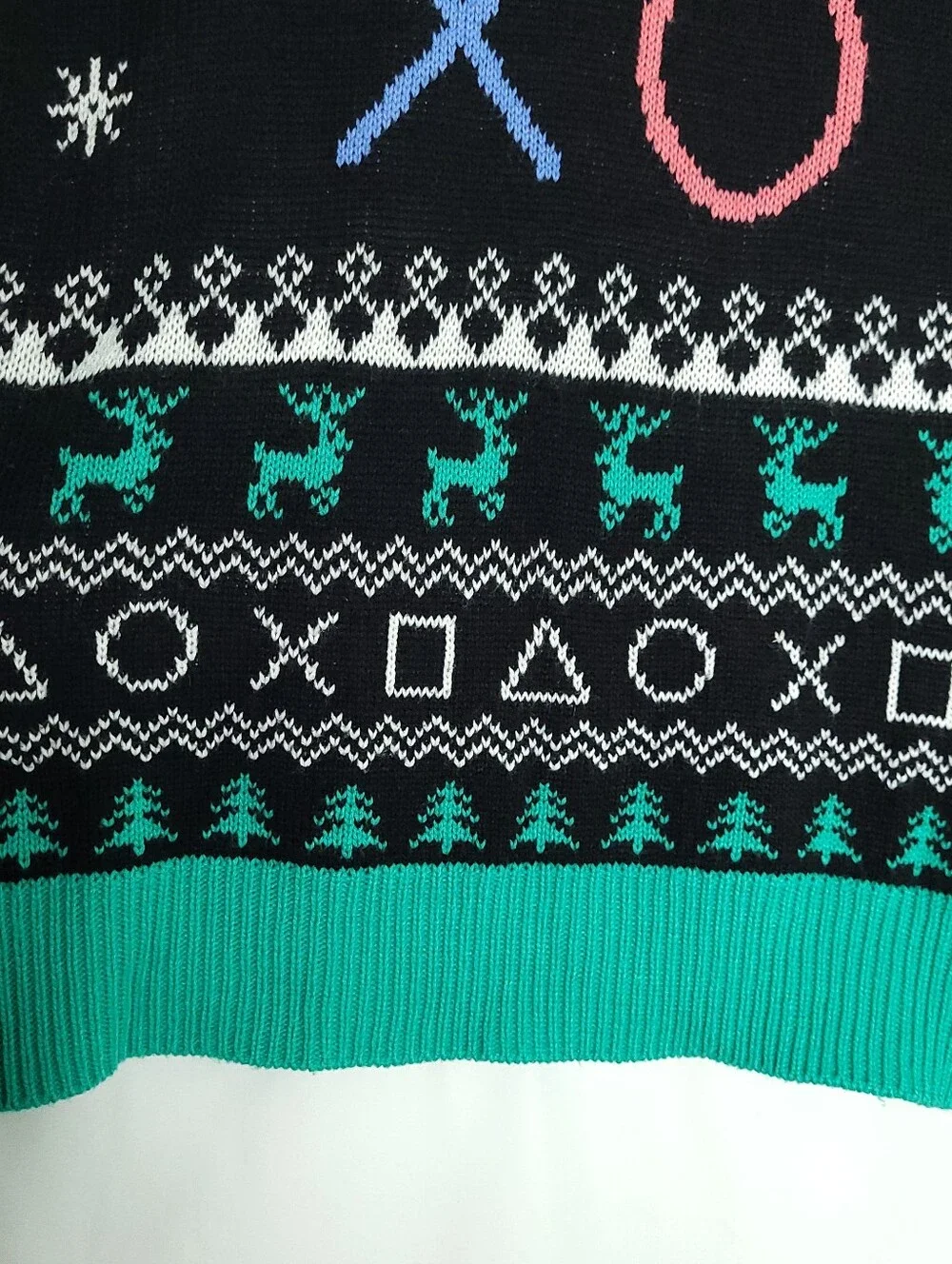 GEEKNET Playstation Men's Ugly Christmas/Holiday Crewneck Pullover Sweater SMALL